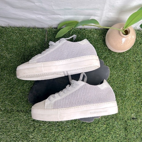 P448 Thea Low Top Sneakers in Stardust Silver Multi size 37 US 7 gently used - Picture 10 of 16